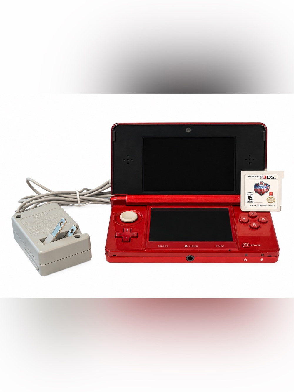 Nintendo 3DS Handheld Game Console CTR-001 Red-Charger, Stylus, 2GB Card, Game